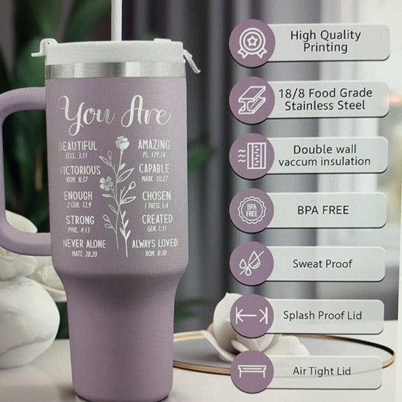 New in Box 40 oz Travel Tumbler Mug Gift for Women - Picture 4 of 7